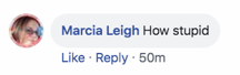 A Facebook comment.