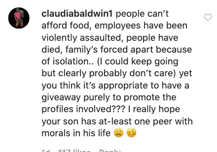 An Instagram comment.