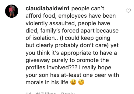 An Instagram comment.