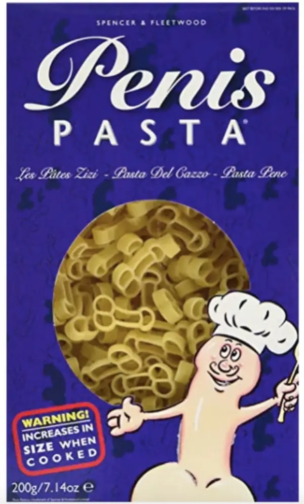 Penis shaped pasta.