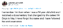 A Twitter comment.
