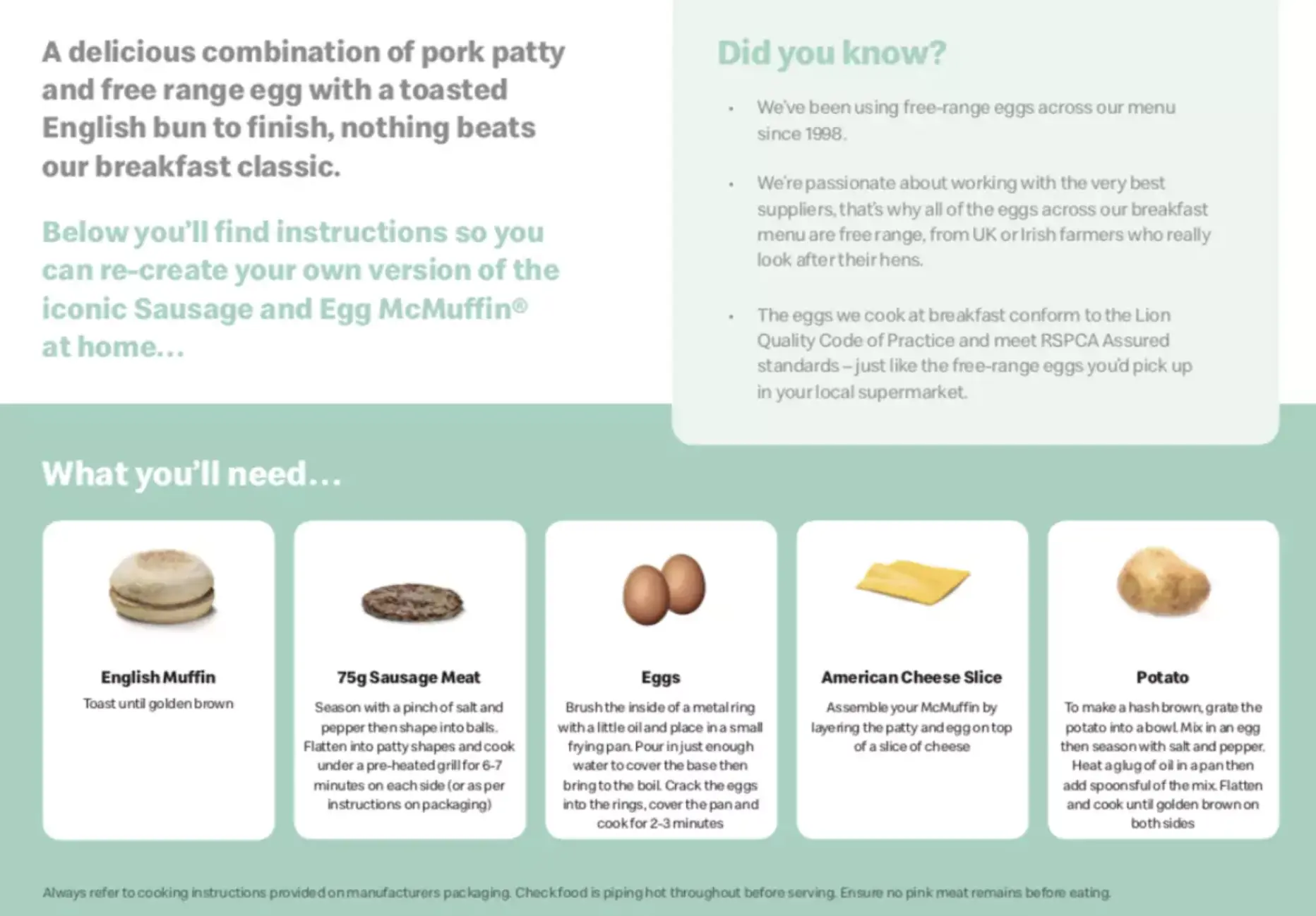 The McMuffin recipie.