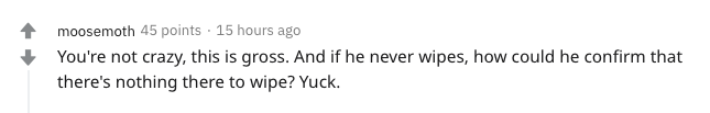 A Reddit comment.