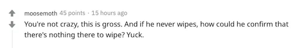 A Reddit comment.