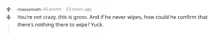 A Reddit comment.