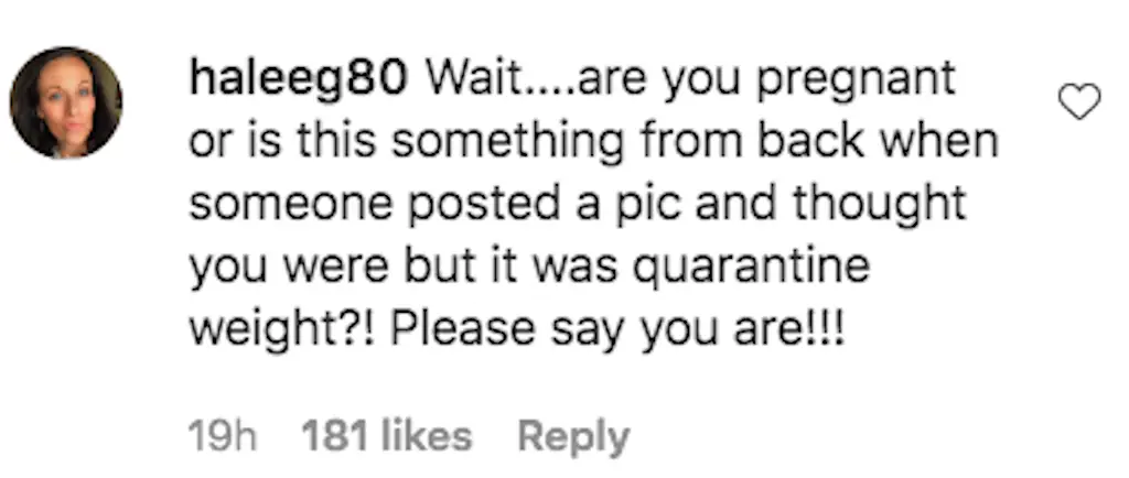 An Instagram comment.