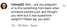 An Instagram comment.