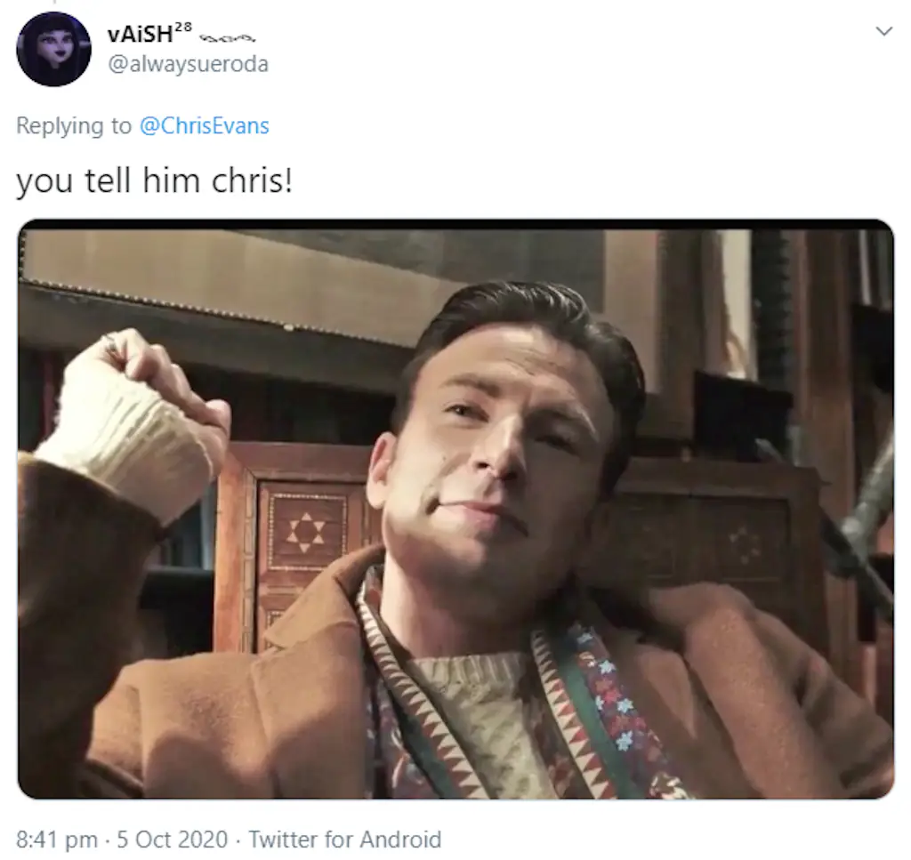 A Twitter comment. 