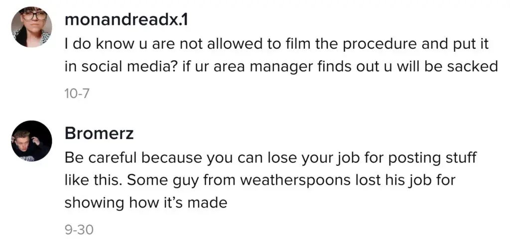 A TikTok comment about KFC gravy.