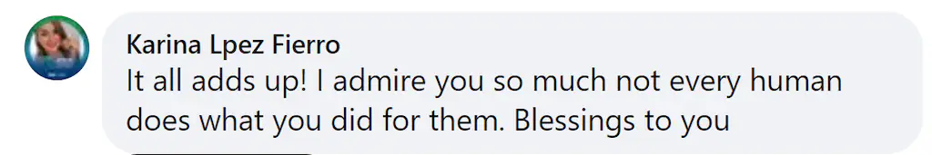 A Facebook comment. 