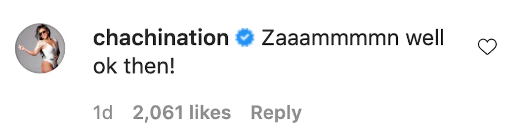 An Instagram comment.