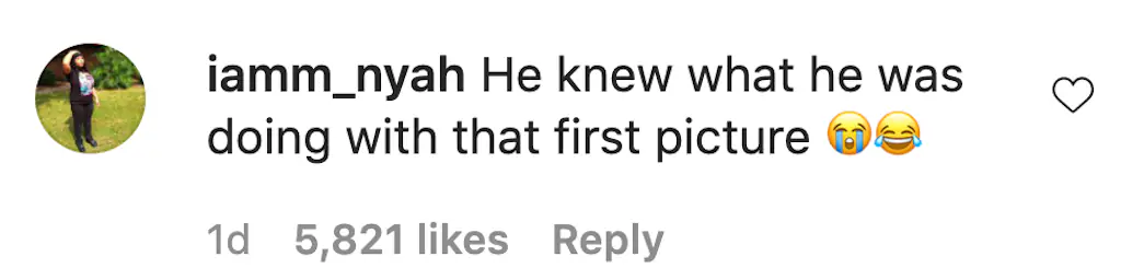 An Instagram comment.