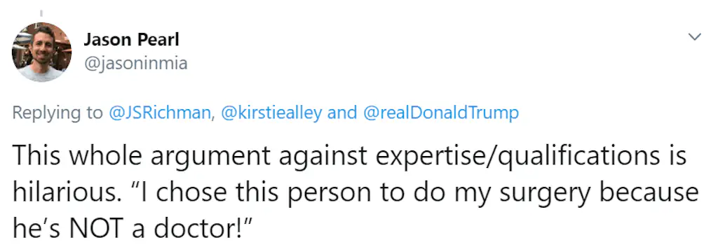 A Twitter comment. 