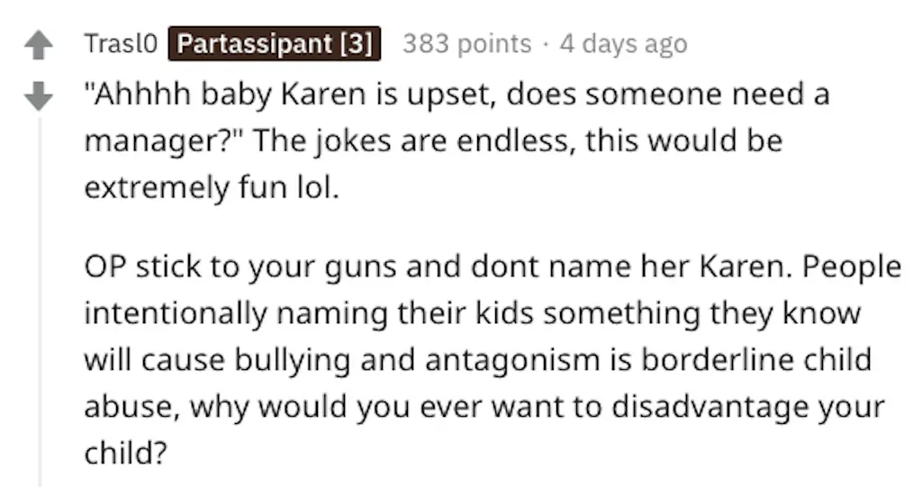 A Reddit comment.