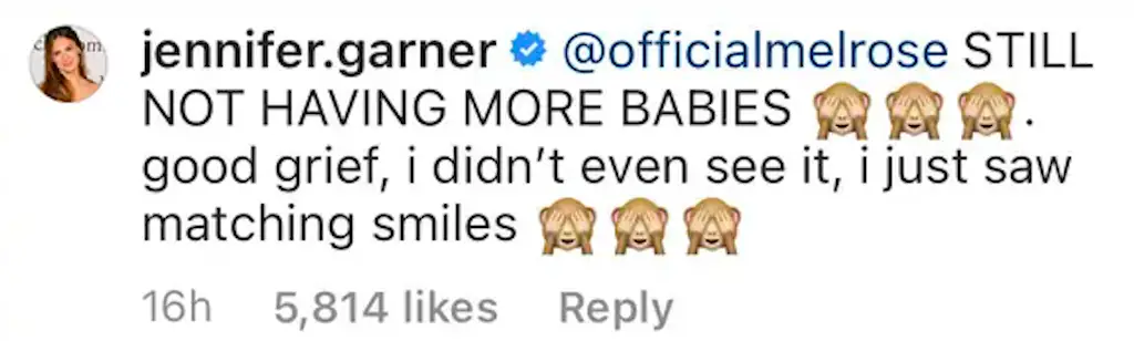 An Instagram comment.