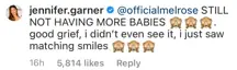 An Instagram comment.