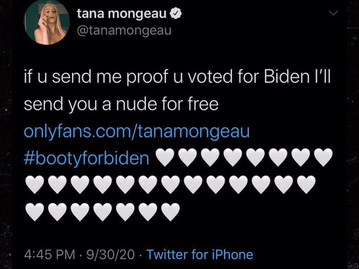 A Twitter comment.