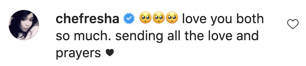 An Instagram comment. 