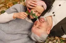 A couple lying down together