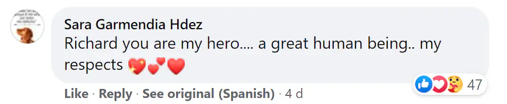 A Facebook comment. 