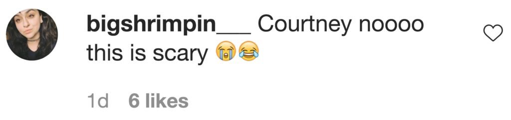 Instagram comments on Courtney Stodden's post calling for people to vote. 
