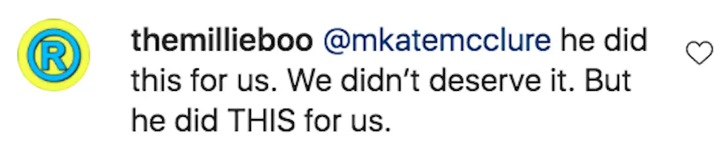 One fan felt unworthy, writing: 'He did this for us. We didn’t deserve it. But he did THIS for us.