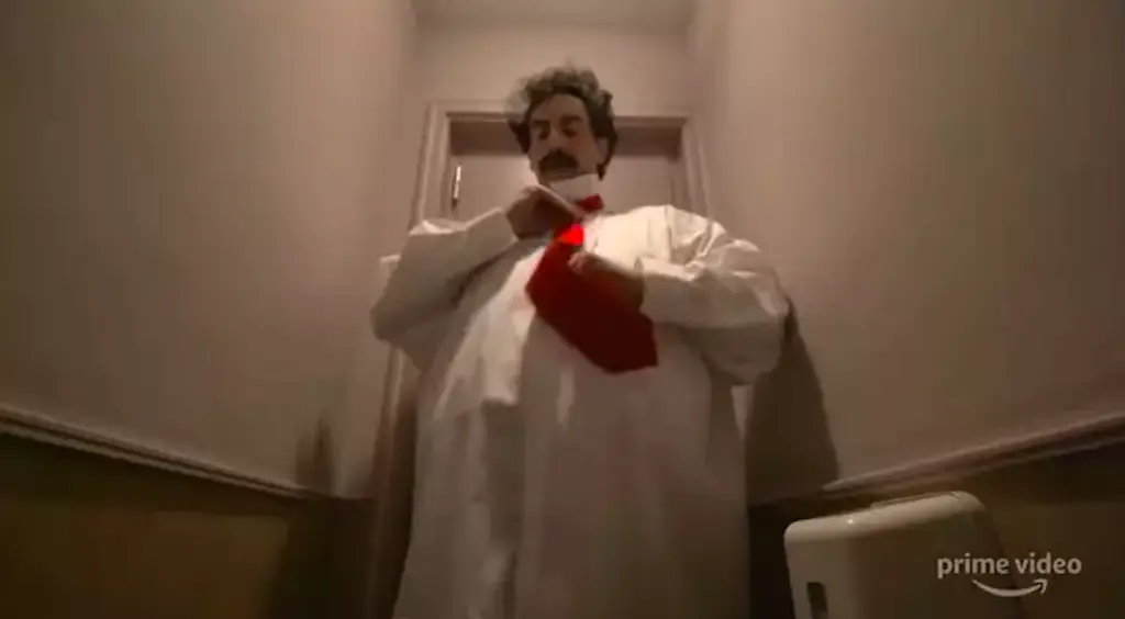 Sacha Baron-Cohen dressing up as Donald Trump.