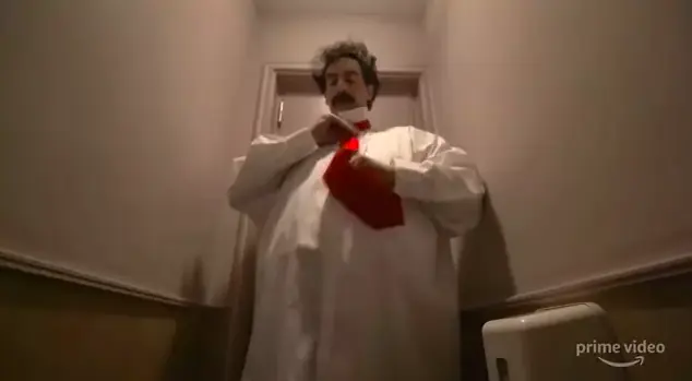 Sacha Baron-Cohen dressing up as Donald Trump.