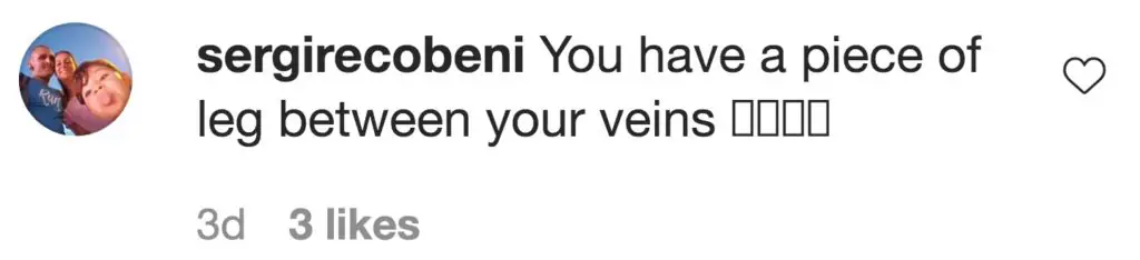 An Instagram comment.