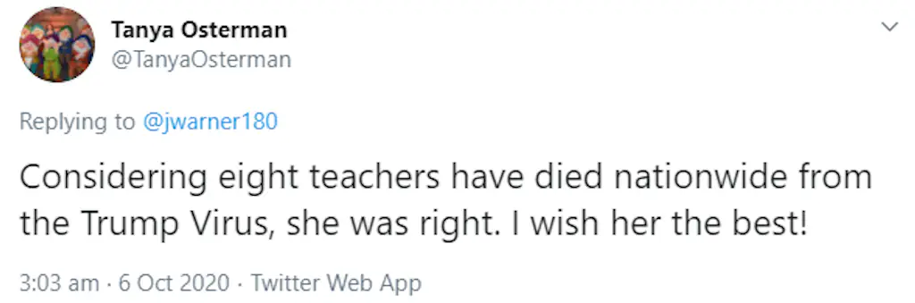 A Twitter comment. 