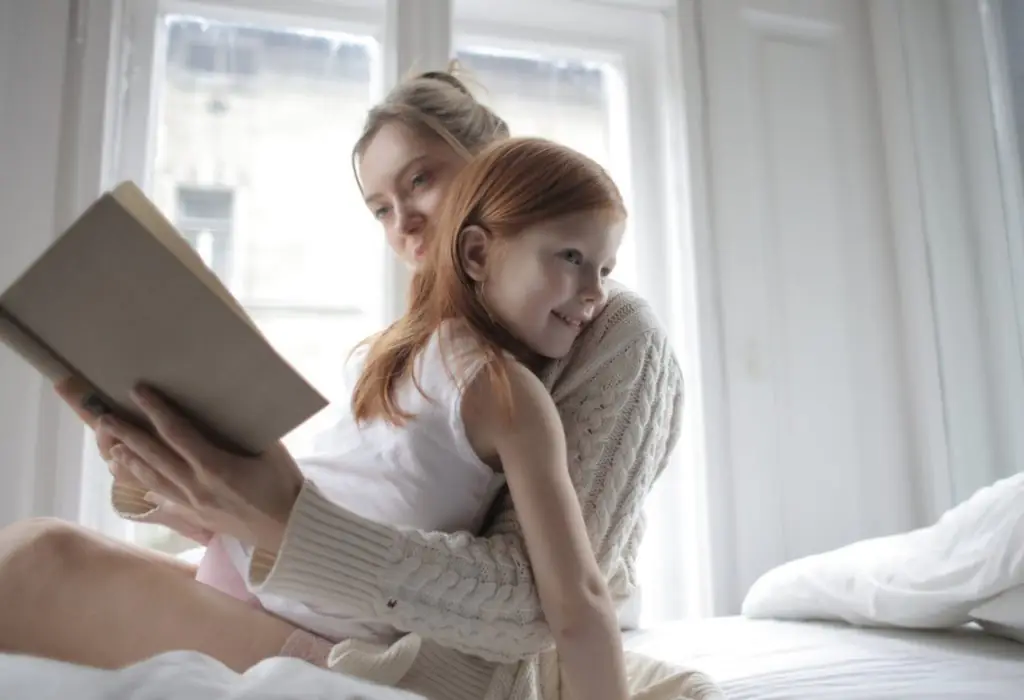 A mom and daughter.
