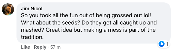 A Facebook comment.