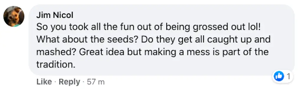 A Facebook comment.