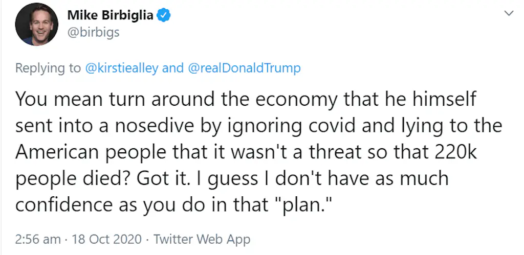 A Twitter comment. 