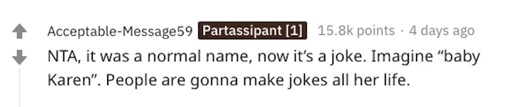 A Reddit comment.