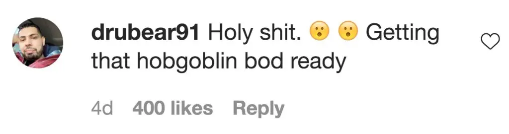 An Instagram comment.