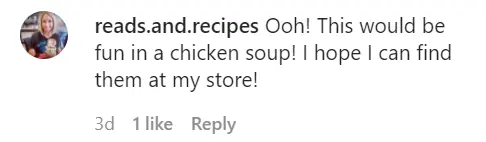 A comment on Instagram