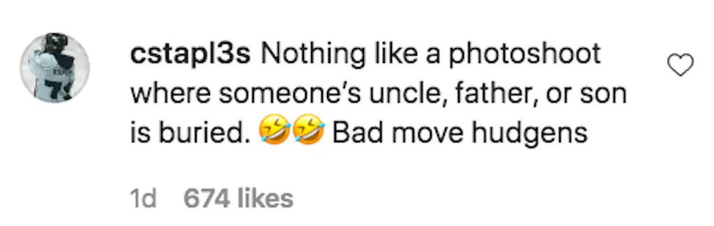 An Instagram comment.