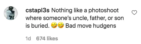 An Instagram comment.