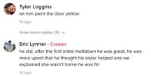A TikTok comment about boy