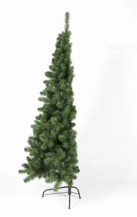 A half Christmas tree. 