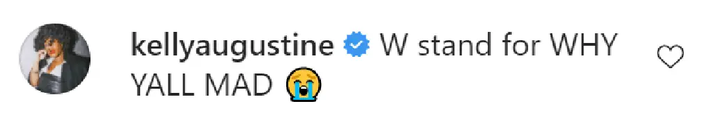 An Instagram comment. 