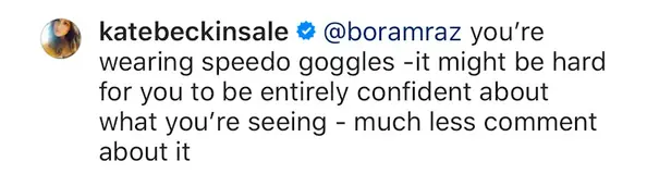 An Instagram comment.