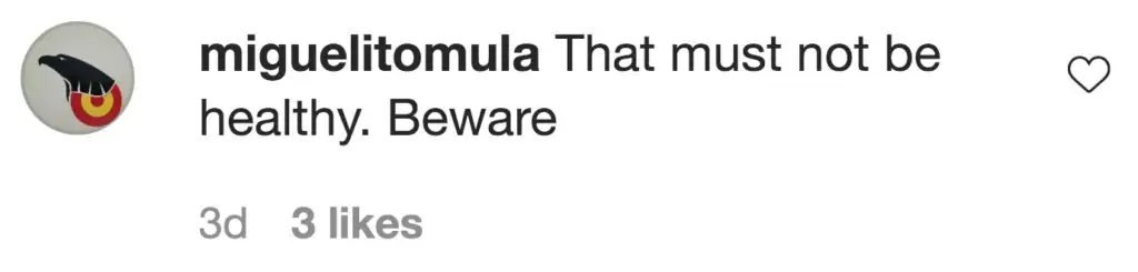 An Instagram comment.
