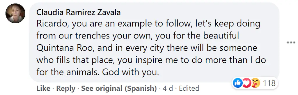 A Facebook comment. 