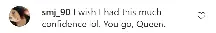 An Instagram comment. 