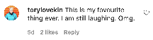 An Instagram comment. 