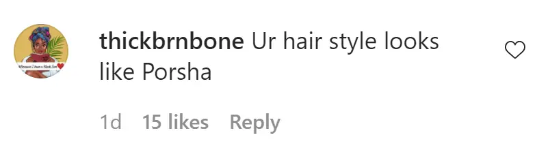 An Instagram comment.