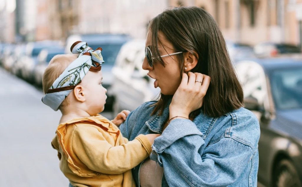 A mom and daughter.