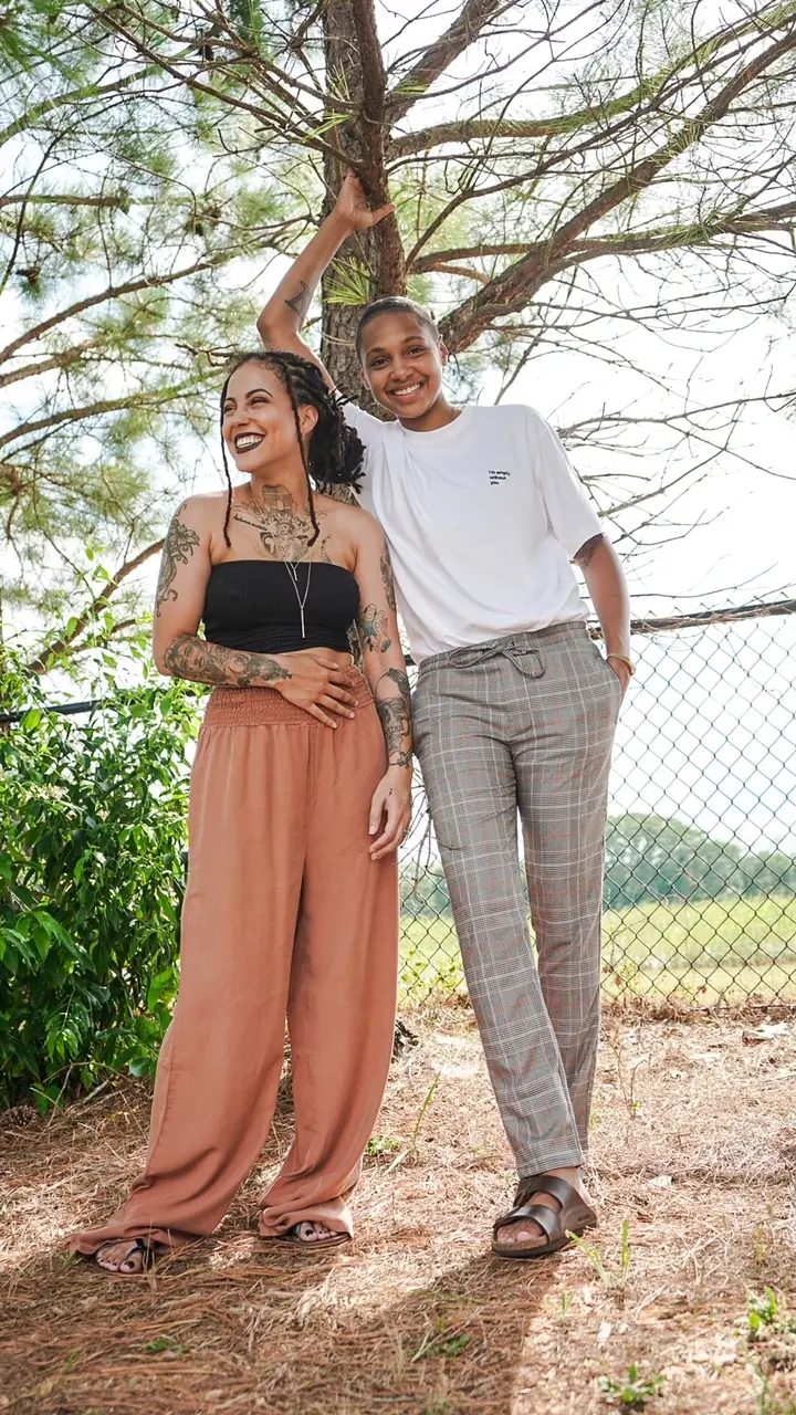 Court and Lex smiling.